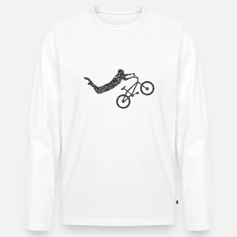 BMX - Männer Premium Bio Langarmshirt - Weiß