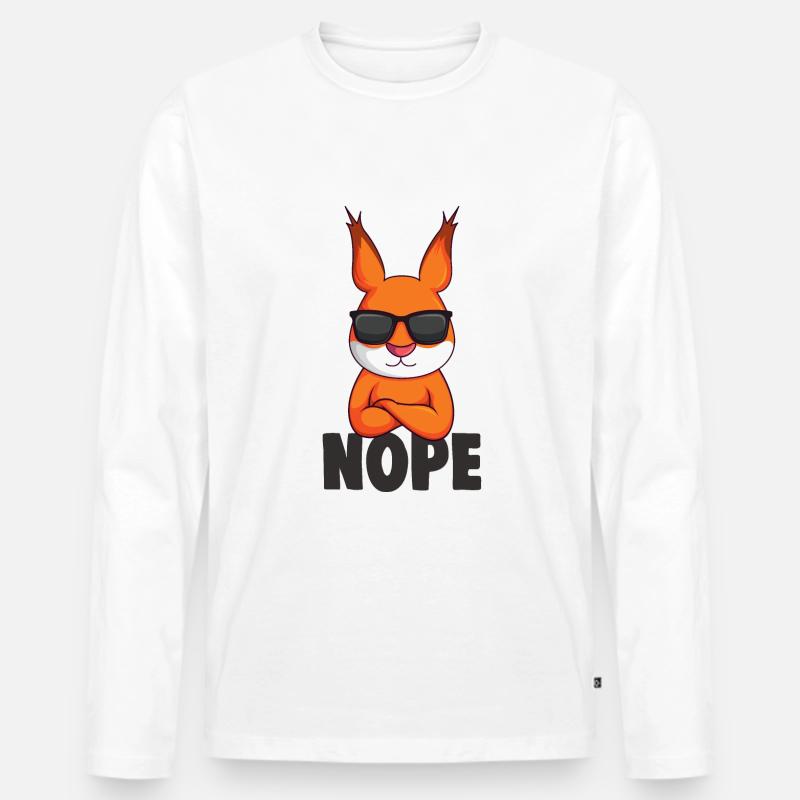 Eichhörnchen - Männer Premium Bio Langarmshirt - Weiß