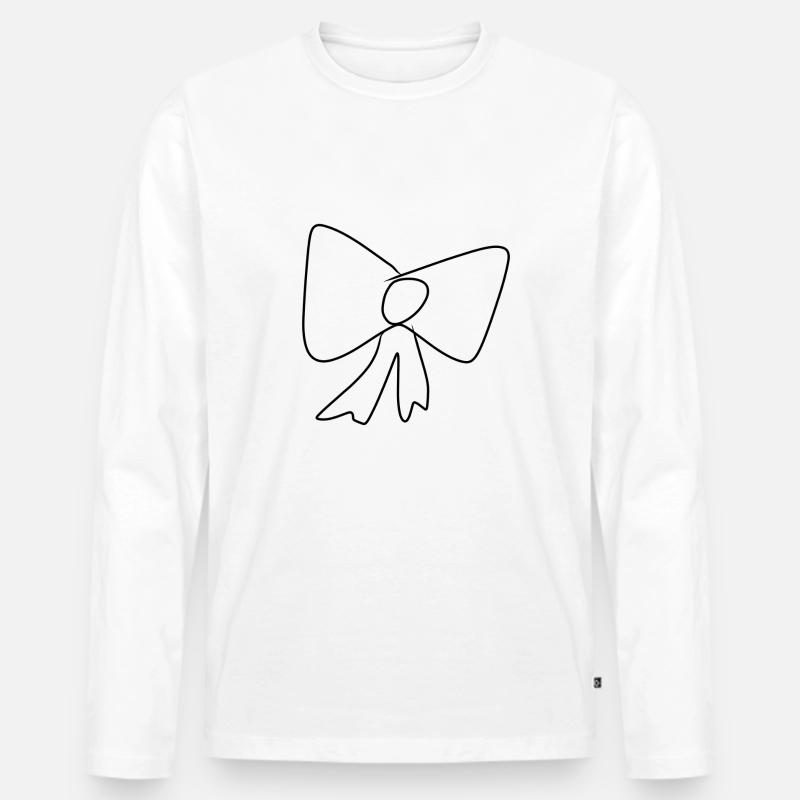 Loop Icon Pattern - Men's Premium Organic Long Sleeve Shirt - white