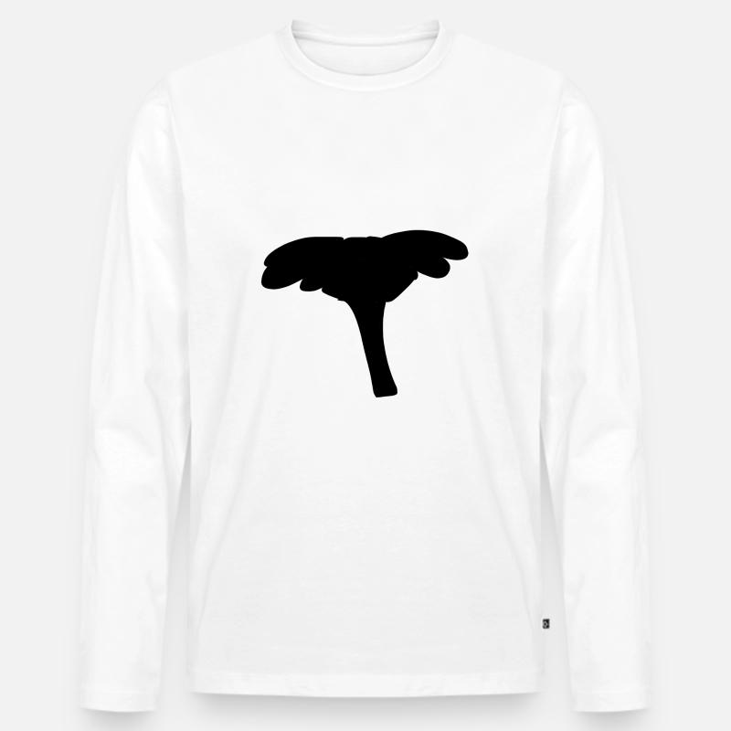 Blume Symbol pflanze form - Männer Premium Bio Langarmshirt - Weiß