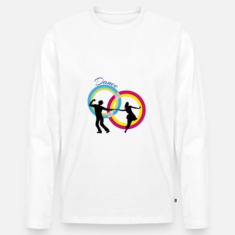 Paar Tänzer tanzen - Männer Premium Bio Langarmshirt - Weiß