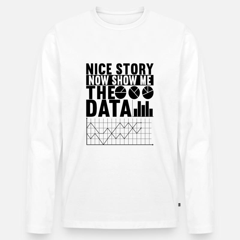 Data Scientist Data Analyst - Männer Premium Bio Langarmshirt - Weiß