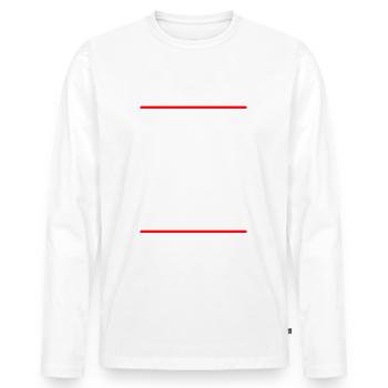 Ich Bin Aufgestanden Und Angezogen - Lustig - Männer Premium Bio Langarmshirt - Weiß - Vorne - Nico (187cm)