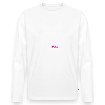 Französische Bulldogge Von RF weiß - Männer Premium Bio Langarmshirt - Weiß - Vorne - Nico (187cm)