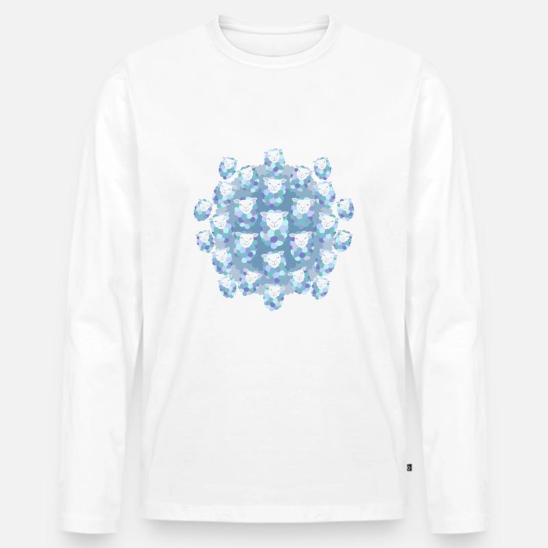 Schafe zählen Cool - Männer Premium Bio Langarmshirt - Weiß