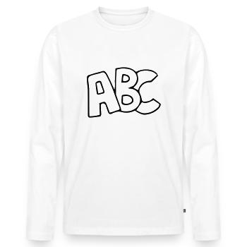 ABC Back to School First Graders - Men's Premium Organic Long Sleeve Shirt - white - Front - Nico (187cm)