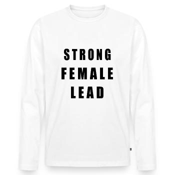 Strong female lead - T-shirt manches longues Premium bio Homme - blanc - Devant - Nico (187cm)