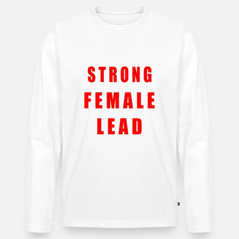 Strong female lead - Männer Premium Bio Langarmshirt - Weiß