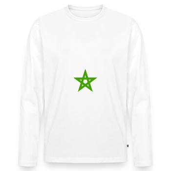 Maroc - T-shirt manches longues Premium bio Homme - blanc - Devant - Nico (187cm)
