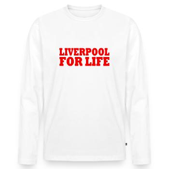 Liverpool - T-shirt manches longues Premium bio Homme - blanc - Devant - Nico (187cm)