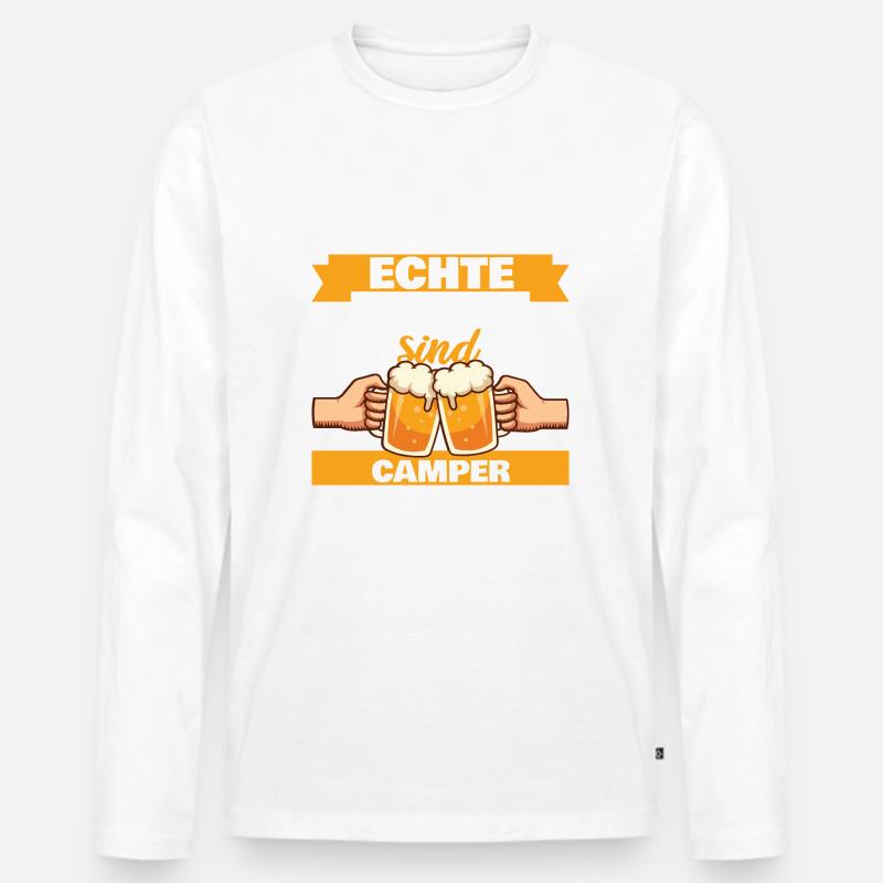 Echte Männer sind Camper - Männer Premium Bio Langarmshirt - undefined