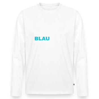 Morgens Müde Abends Blau Modellbauer - Männer Premium Bio Langarmshirt - Weiß - Vorne - Nico (187cm)