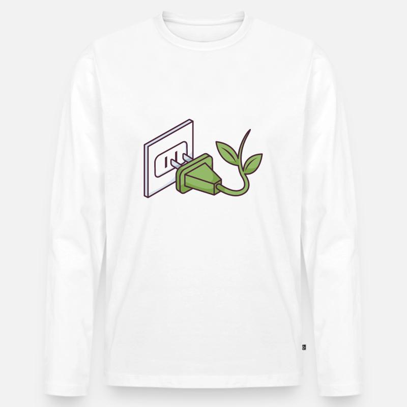 Transformation - Männer Premium Bio Langarmshirt - Weiß