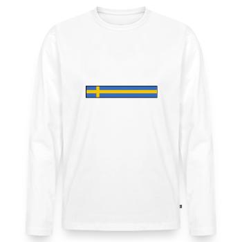Schweden - Männer Premium Bio Langarmshirt - Weiß - Vorne - Nico (187cm)