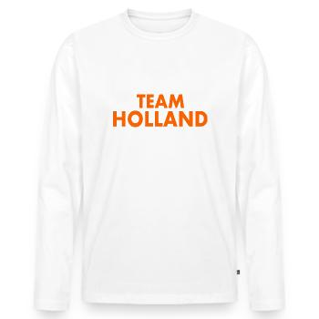 Team holland - T-shirt manches longues Premium bio Homme - blanc - Devant - Nico (187cm)