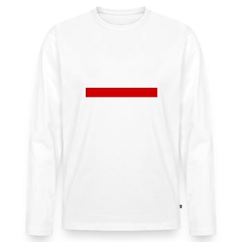 Pologne - T-shirt manches longues Premium bio Homme - blanc - Devant - Nico (187cm)