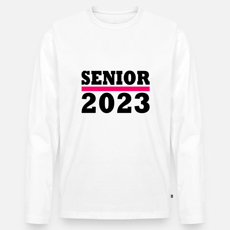 Senior 2023 - Männer Premium Bio Langarmshirt - Weiß