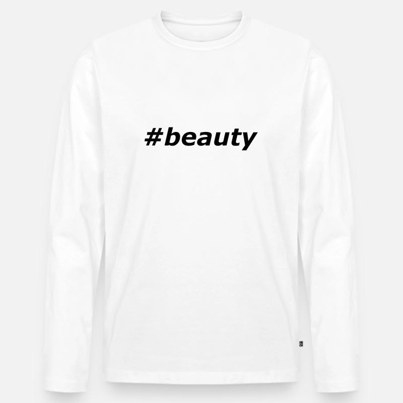 #beauty - Männer Premium Bio Langarmshirt - Weiß