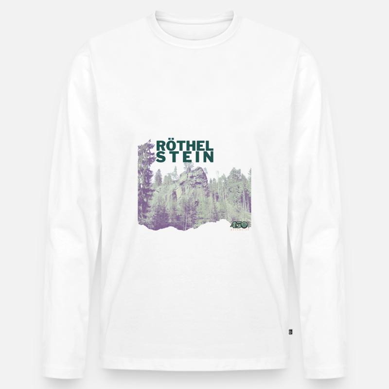 Röthelstein - Männer Premium Bio Langarmshirt - Weiß