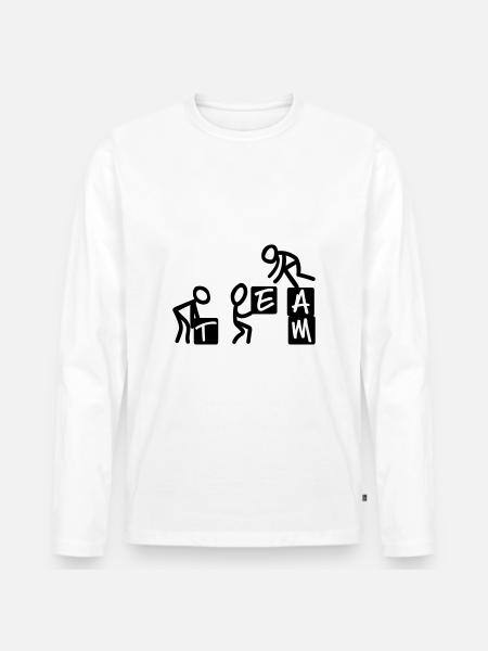 ÉQUIPE - T-shirt manches longues Premium bio Homme - blanc
