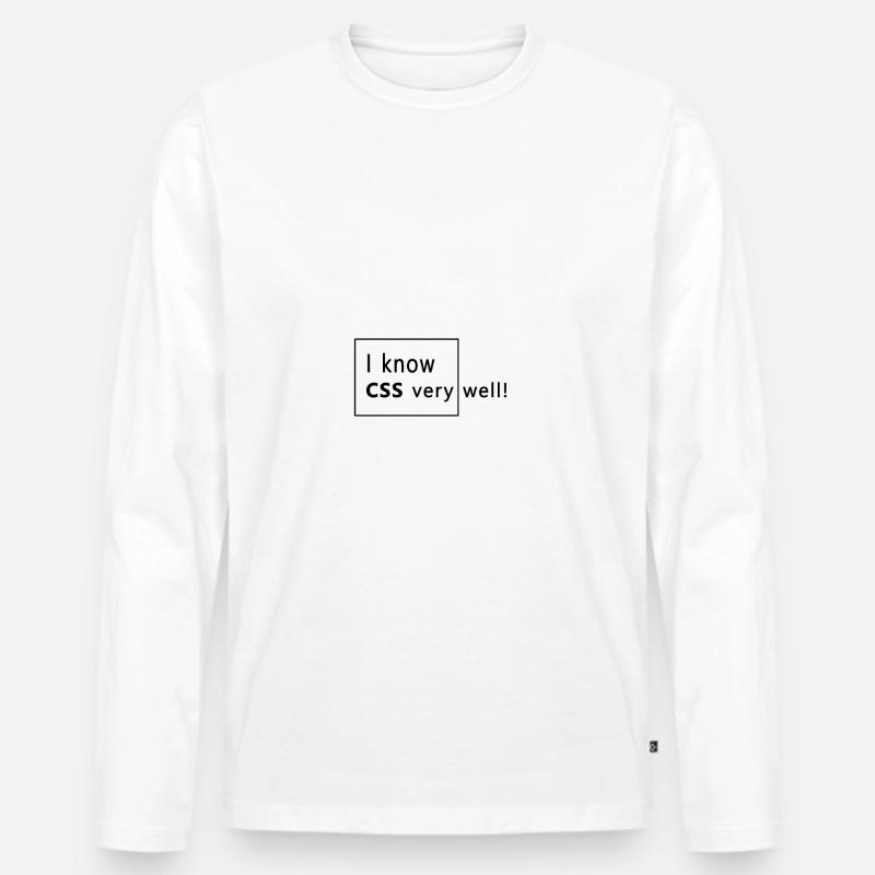 Web developer - CSS - Men's Premium Organic Long Sleeve Shirt - white