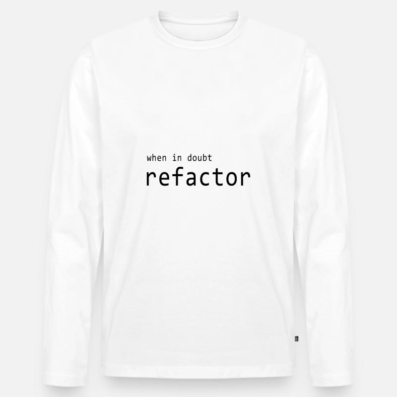 Software Entwickler - Refactor - Männer Premium Bio Langarmshirt - Weiß