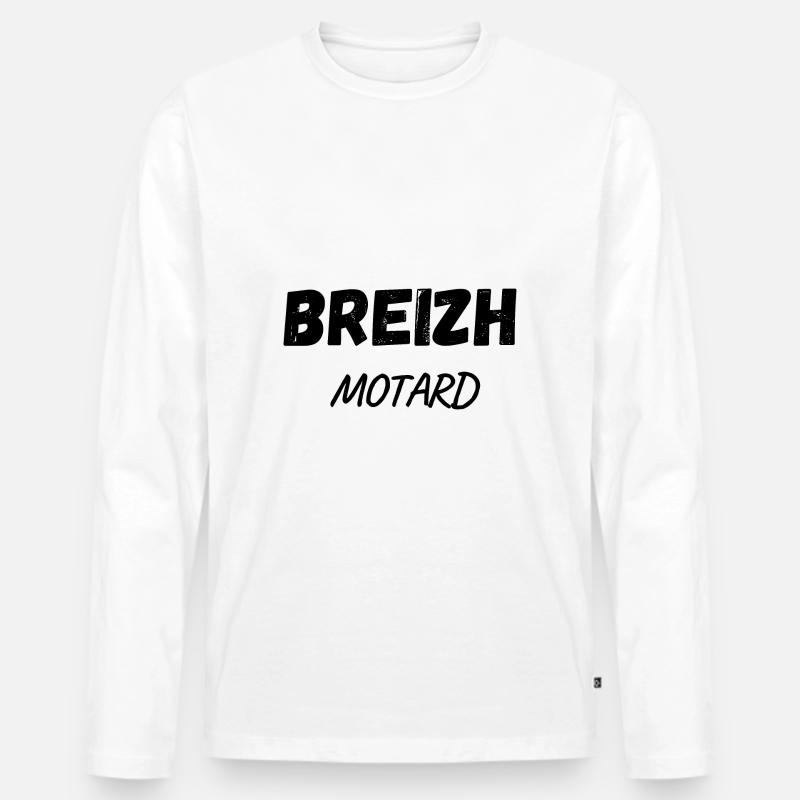 70 - Männer Premium Bio Langarmshirt - Weiß
