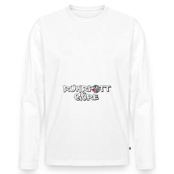Ruhrpott Göre Gelsenkirchen Wappen - Männer Premium Bio Langarmshirt - Weiß - Vorne - Nico (187cm)