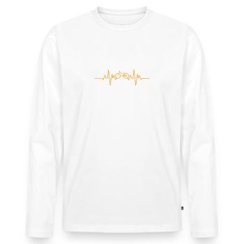 bicycle - Men's Premium Organic Long Sleeve Shirt - white - Front - Nico (187cm)