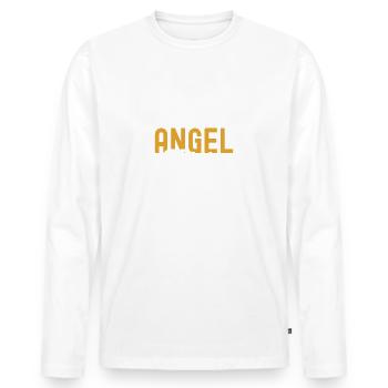 Angelkönig Angeln Fischen - Männer Premium Bio Langarmshirt - Weiß - Vorne - Nico (187cm)