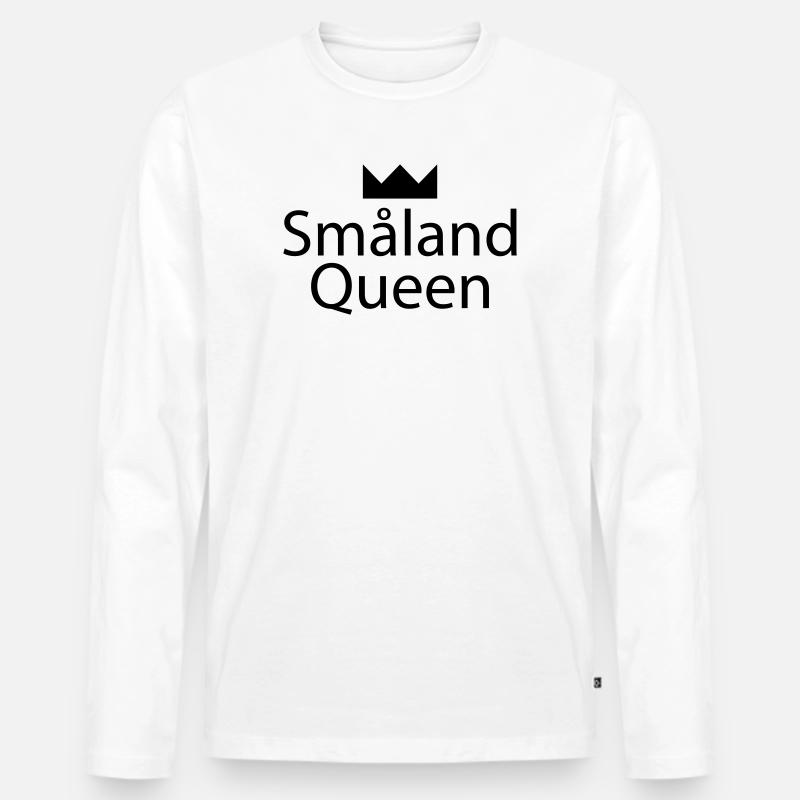 Smaland Queen - Männer Premium Bio Langarmshirt - Weiß