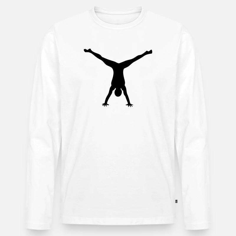 gymnastics3 - Männer Premium Bio Langarmshirt - Weiß