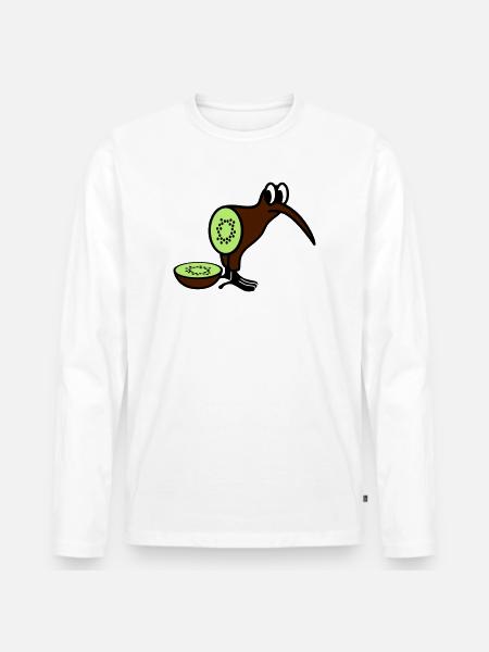 Kiwi - T-shirt manches longues Premium bio Homme - blanc