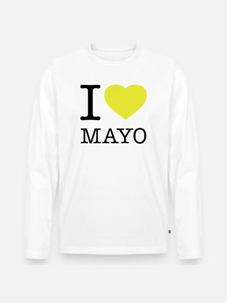 I LOVE MAYONNAISE Mayo - Men's Premium Organic Long Sleeve Shirt - white