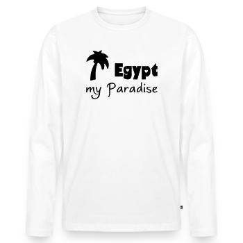 Egypt Paradise Geschenk Ägypten Urlaub - Männer Premium Bio Langarmshirt - Weiß - Vorne - Nico (187cm)