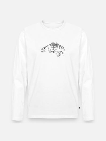 pike-perch - Men's Premium Organic Long Sleeve Shirt - white