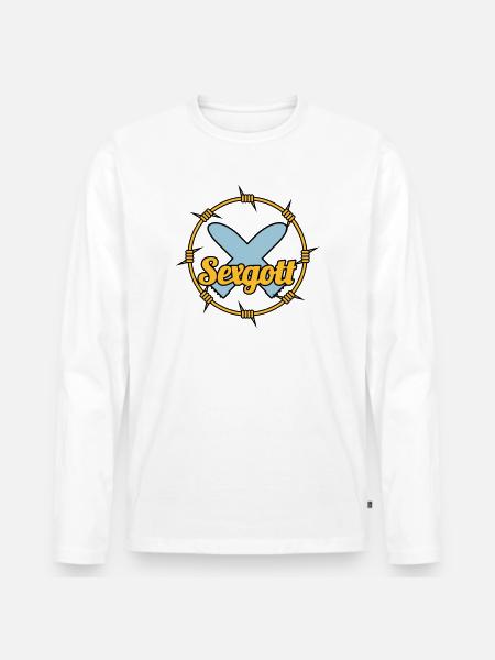 Sexgott | Dildo | Cock - Men's Premium Organic Long Sleeve Shirt - white