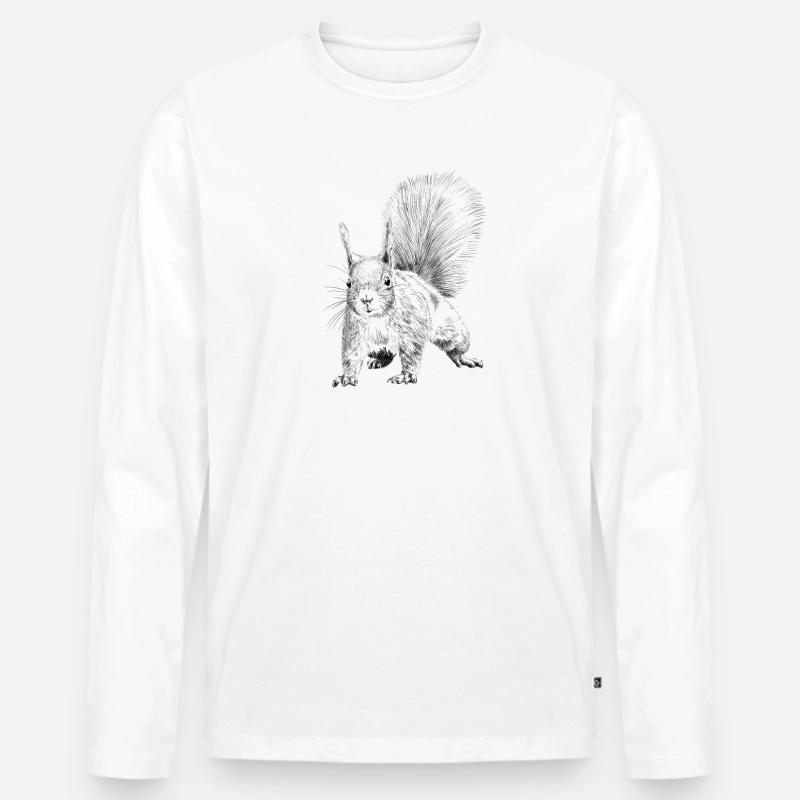 Eichhörnchen  - Männer Premium Bio Langarmshirt - Weiß