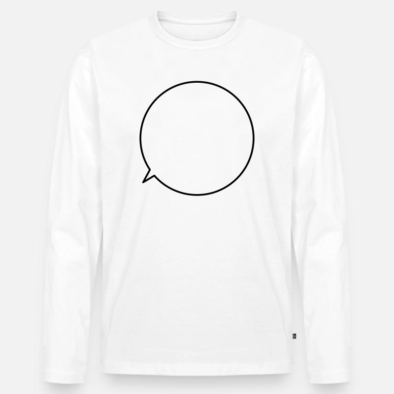 Speech bubble request text customizable - Men's Premium Organic Long Sleeve Shirt - white