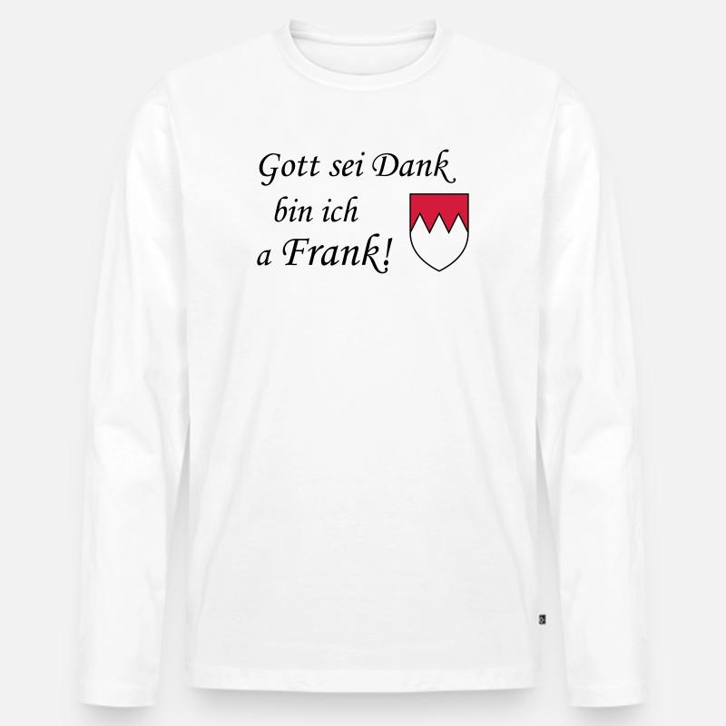 Gott sei dank Frank - Männer Premium Bio Langarmshirt - Weiß