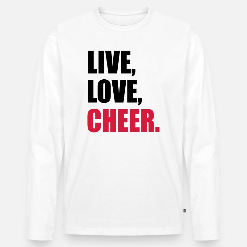 Cheerleader - Männer Premium Bio Langarmshirt - Weiß