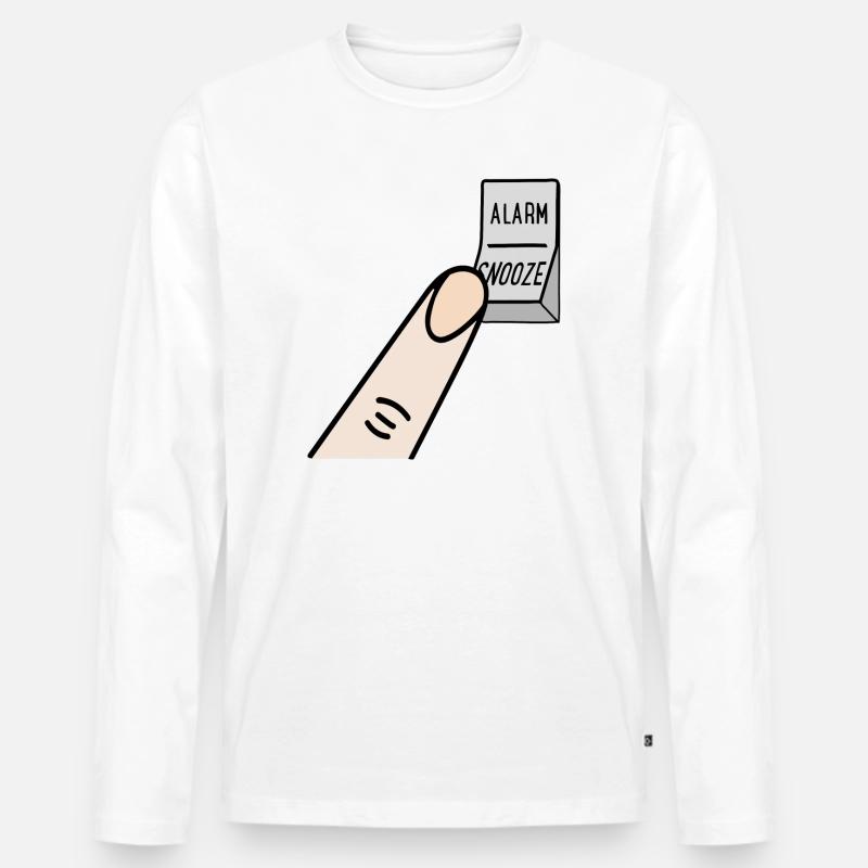 schlafen - Männer Premium Bio Langarmshirt - Weiß