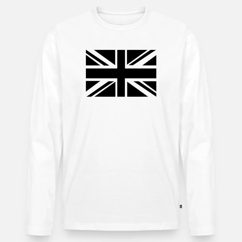 British Flag - Men's Premium Organic Long Sleeve Shirt - white