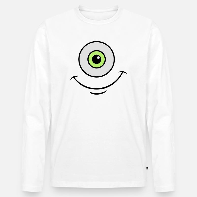 Mike - Männer Premium Bio Langarmshirt - Weiß