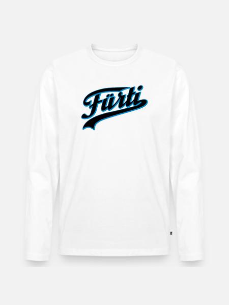 Fürti Schatten - Männer Premium Bio Langarmshirt - Weiß