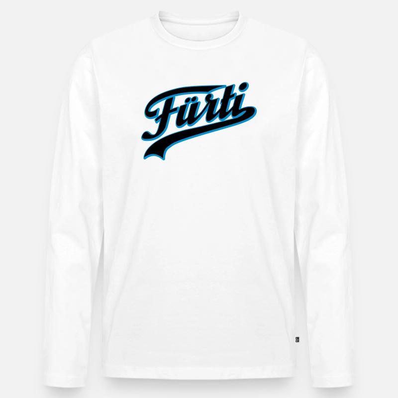 Fürti Schatten - Männer Premium Bio Langarmshirt - Weiß