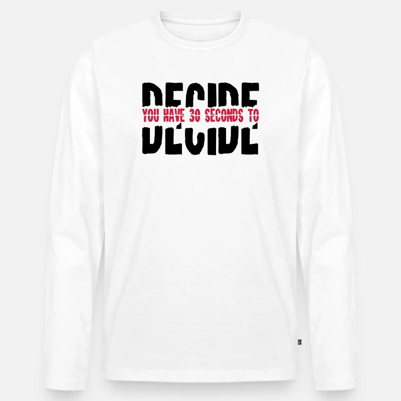 2541614 15682855 decide - Männer Premium Bio Langarmshirt - Weiß