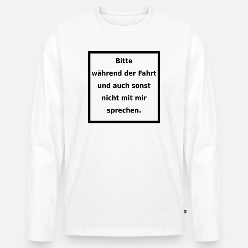 Genereller Warnhinweis. (black) - Männer Premium Bio Langarmshirt - Weiß