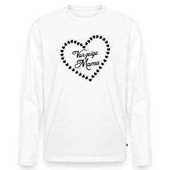 Vorzeigemama Mutter Muttertag Liebe Geschenk - Männer Premium Bio Langarmshirt - Weiß - Vorne - Nico (187cm)