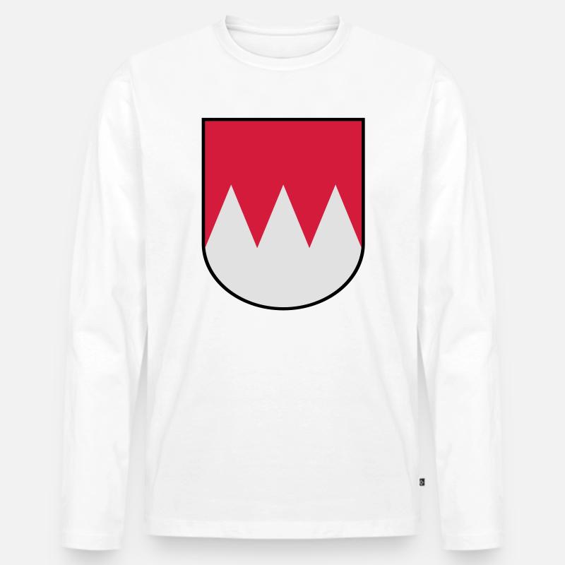 Franken Wappen - Männer Premium Bio Langarmshirt - Weiß